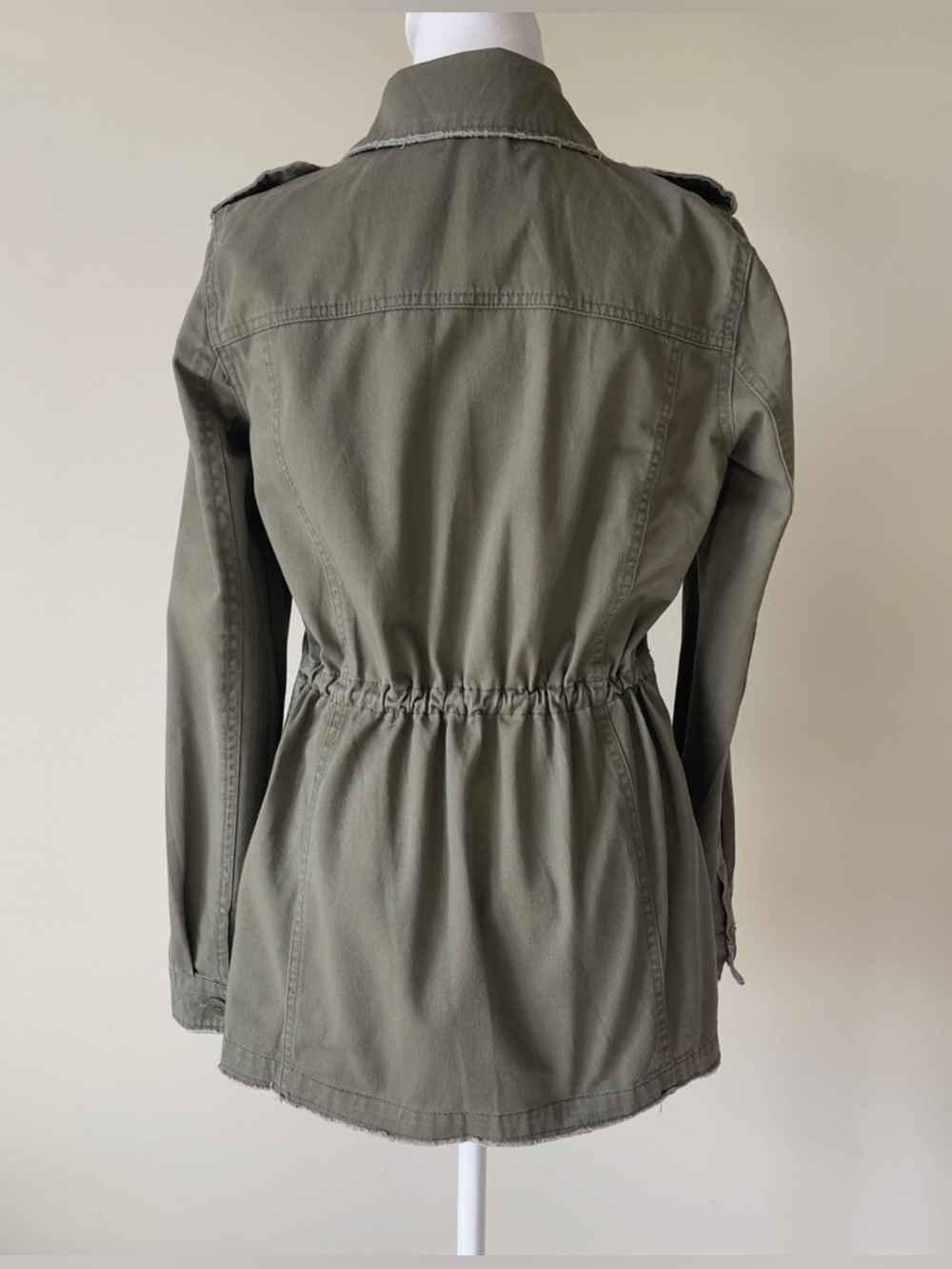 Maurices Olive Green Embroidered Utility Jacket EUC Size Small - Picture 3 of 8